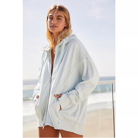 FP Movement by Free People Jackets & Blazers - Free People movement Light blue zipper hoodie